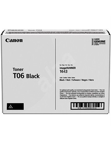 Toner Canon T06 Black EMEA, (20500 pages 5%) for Canon 1643 i/iF