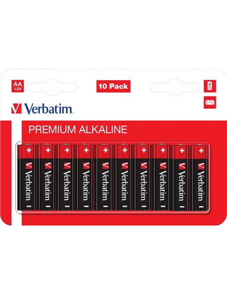 Verbatim Alcaline Battery AA, 10pcs, Blister pack