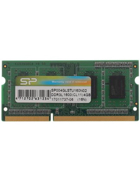 4GB DDR3L-1600 SODIMM Silicon Power, PC12800, CL11, 512Mx8 8Chips, 1.35V