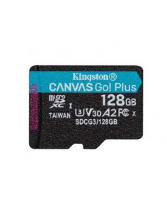 Карта памяти microSD 128GB Kingston Canvas Go! Plus, A2, 170Mbpsr, + SD adapter
