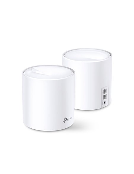 TP-LINK Deco X20(2-pack) AX1800 Mesh Wi-Fi 6 System, 2 LAN/WAN Gigabit Port, 1201Mbps on 5GHz + 574Mbps on 2.4GHz, 802.11ax/...