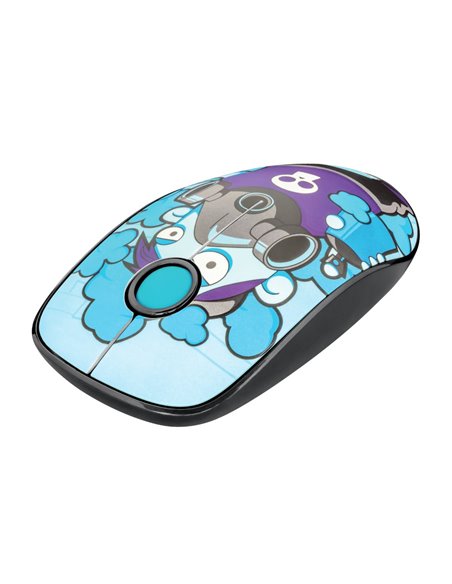 Trust Sketch Blue Wireless Mouse, Silent Click, 15m 2.4GHz, Micro receiver, 1600 dpi, 3 button, USB