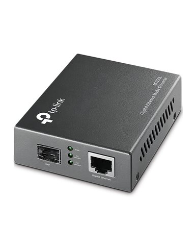 TP-LINK MC220L, Gigabit SFP Media Converter, 1 x Lan Gigabit port, 1 x 1000M SFP port, Multi-mode/Single-mode SFP module, Wav...