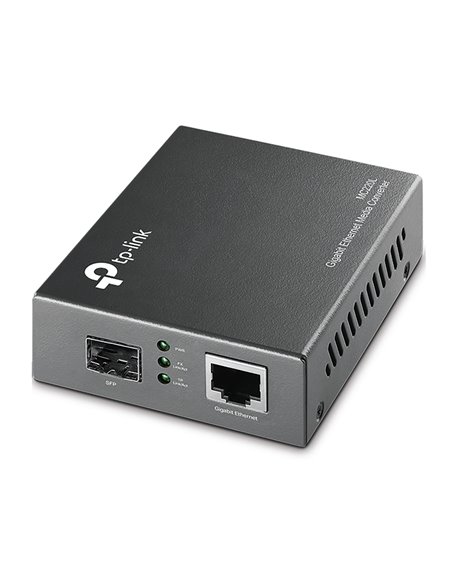 TP-LINK MC220L, Gigabit SFP Media Converter, 1 x Lan Gigabit port, 1 x 1000M SFP port, Multi-mode/Single-mode SFP module, Wav...