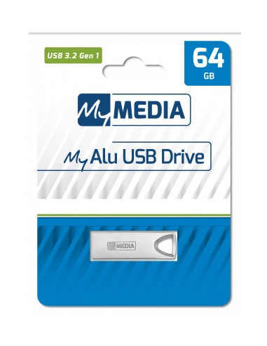 Флеш-накопитель USB MyMedia (by Verbatim) MyAlu USB3.2 64ГБ