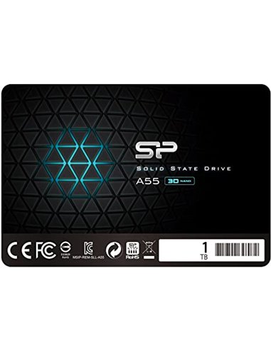 2.5” SSD 1.0TB Silicon Power Ace A55, SATAIII, SeqReads: 500 MB/s, SeqWrites: 450 MB/s, MTBF 1.5mln, SLC Cache technology, ...