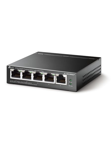 PoE Коммутатор TP-LINK TL-SG105LP / 5 port / Gigabit / RJ45 / steel case