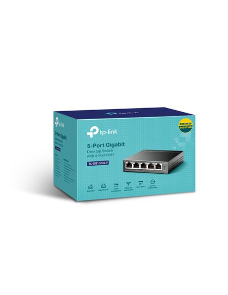 PoE Switch TP-LINK TL-SG105LP / 5 port / Gigabit / RJ45 / steel case