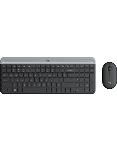 Беспроводная клавиатура и мышка Logitech Combo MK470 Slim/ 2.4GHz nano USB receiver/ Graphite
