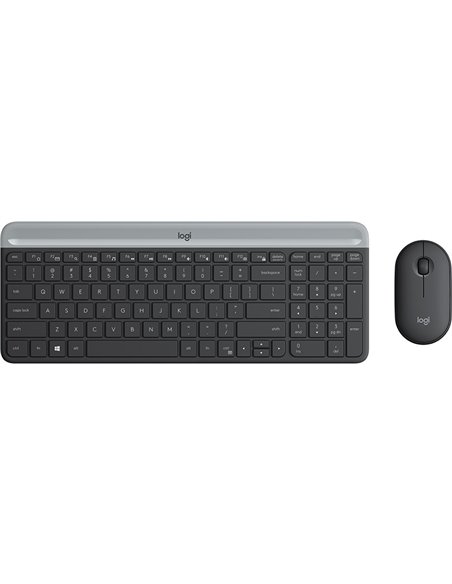 Беспроводная клавиатура и мышка Logitech Combo MK470 Slim/ 2.4GHz nano USB receiver/ Graphite