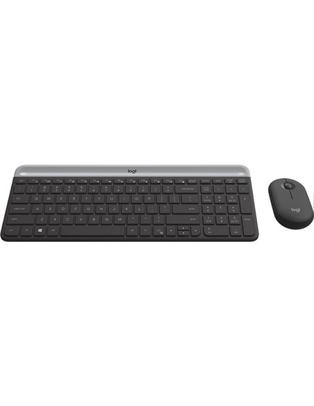Беспроводная клавиатура и мышка Logitech Combo MK470 Slim/ 2.4GHz nano USB receiver/ Graphite