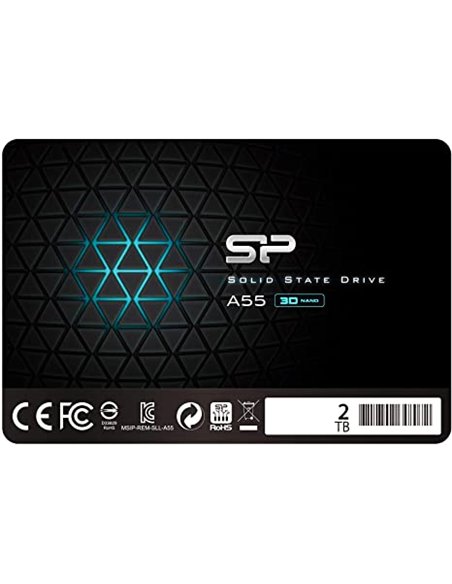 2.5” SSD 2.0TB Silicon Power Ace A55, SATAIII, SeqReads: 500 MB/s, SeqWrites: 450 MB/s, MTBF 1.5mln, SLC Cache technology, ...