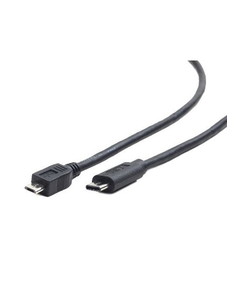 Cable USB 2.0 Micro BM to Type-C - 1m - Cablexpert CCP-USB2-mBMCM-1M, USB 2.0 Micro BM to Type-C cable (Micro BM/CM), 1 m