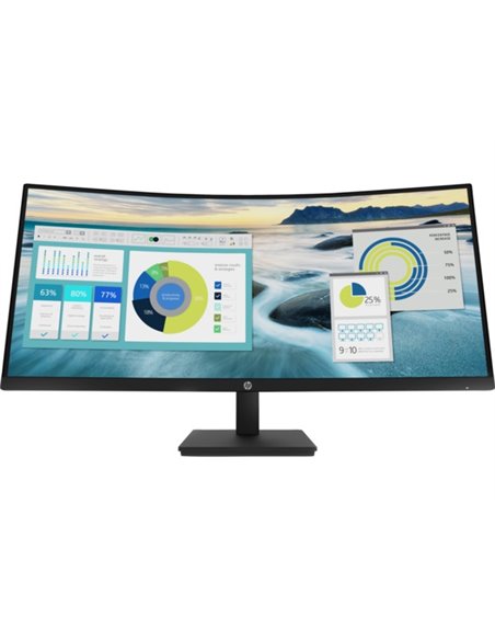 34.0" Монитор HP VA LED P34hc G4 / UltraWide / Curved / 21:9 / Black