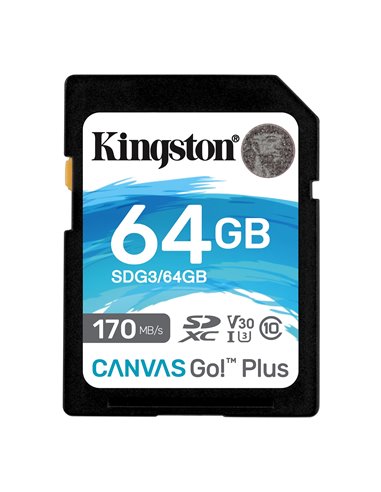 Card de memorie SD 64GB Kingston Canvas Go! Plus, 170Mbps