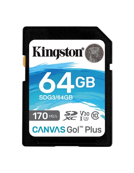 Card de memorie SD 64GB Kingston Canvas Go! Plus, 170Mbps