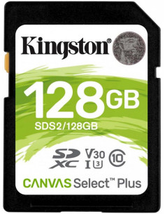 Карта памяти SD 128GB Kingston Canvas Select Plus, 100MBps