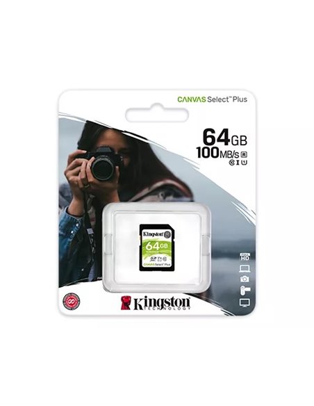 Card de memorie SD 64GB Kingston Canvas Select Plus, 100MBps