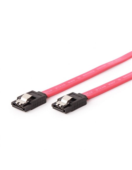 SATA Data Cable - 0.3m - Cablexpert CC-SATAM-DATA-0.3M, Serial ATA III 30 cm data cable, metal clips, bulk packing
