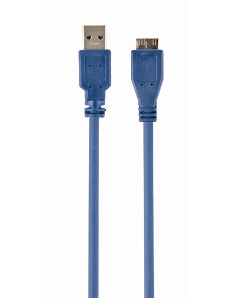 Cable USB3.0/Micro BM - 0,5m - Cablexpert CCP-mUSB3-AMBM-0.5M, SuperSpeed USB 3.0 cable AM to Micro BM cable, 0.5 m