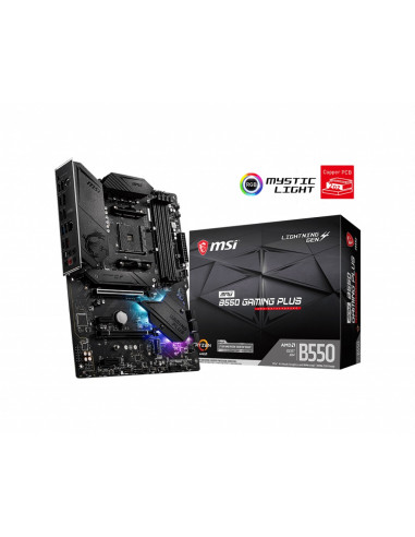 MSI MPG B550 GAMING PLUS, Socket AM4, AMD B550, Dual 4xDDR4-4400+, APU AMD graphics, HDMI, DP, 2xPCIe4.0 X16, 6xSATA3, RAID, ...