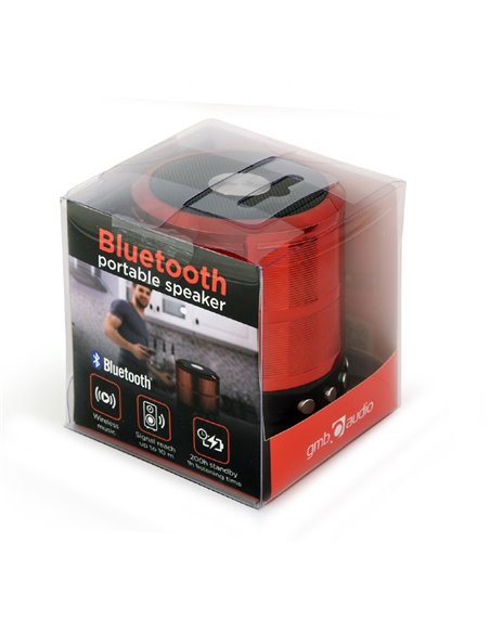 Boxa portabila Gembird SPK-BT-08 Red / 3W / Bluetooth / microSD / 400 mAh