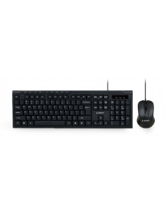 Gembird KBS-UM-04, Multimedia desktop set, black, US-Layout, Black
