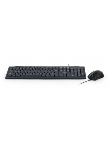Gembird KBS-UM-04, Multimedia desktop set, black, US-Layout, Black