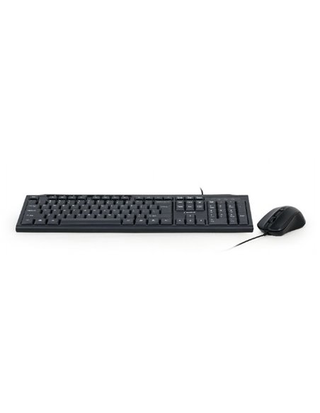 Gembird KBS-UM-04, Multimedia desktop set, black, US-Layout, Black