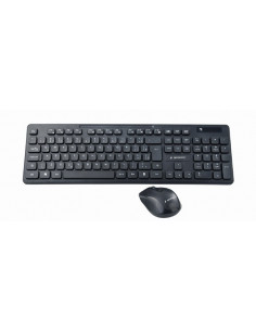 Gembird KBS-WCH-03, Wireless desktop set, black, US-layout, Black