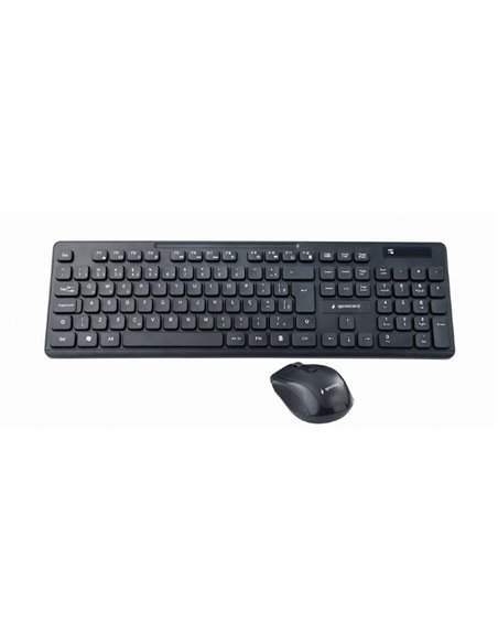 Gembird KBS-WCH-03, Wireless desktop set, black, US-layout, Black