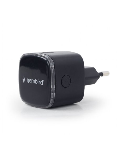 Wi-Fi repeater Gembird WNP-RP300-03-BK / N300 / Wi-Fi4 / 1 x 10/100M RJ45 / Black