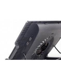 Gembird NBS-1F17T-01, Notebook cooling stand with height adjustment, up to 17”, LED backlight in fans, Large 12 cm cooling fa... 2