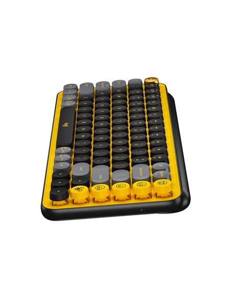 Logitech POP Keys Wireless Mechanical Keyboard With Emoji Keys, Multi-device, Layout Size Minimalist, Blast/Yellow - RUS