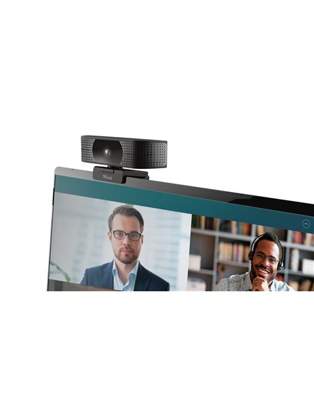 Trust Teza 4K Ultra HD Webcam, Advanced 4K Ultra HD webcam with a 74° field of view, 30 fps, two stereo integrated microphone...