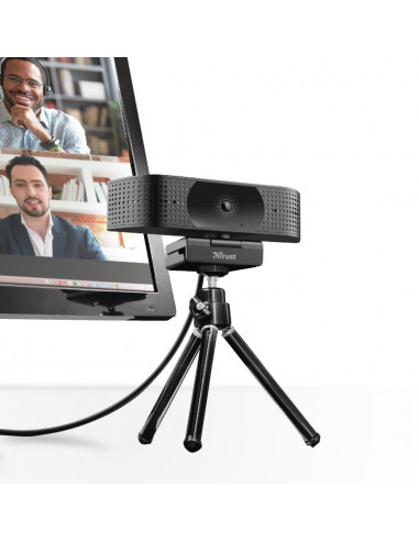 Trust Teza 4K Ultra HD Webcam, Advanced 4K Ultra HD webcam with a 74° field of view, 30 fps, two stereo integrated microphone...