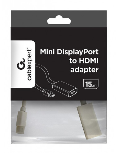 Адаптер Gembird A-mDPM-HDMIF-02-W, Mini DisplayPort to HDMI