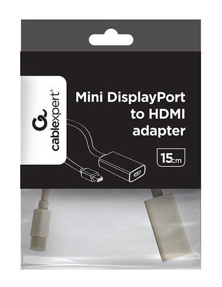 Adaptor Gembird A-mDPM-HDMIF-02-W, Mini DisplayPort to HDMI Adaptor Gembird A-mDPM-HDMIF-02-W, Mini DisplayPort to HDMI