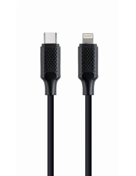 Cable Type-C to 8-pin (Lightning) - 1.5 m - Cablexpert CC-USB2-CM8PM-1.5M, Connectors: USB type-C (male), 8-pin (male) Black