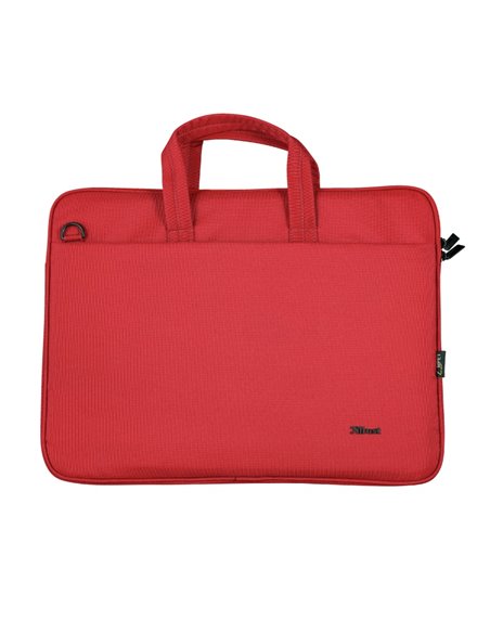 Trust NB bag 16” Bologna, Eco-friendly Slim laptop bag for 16” laptops, (410 x 290mm), Red
