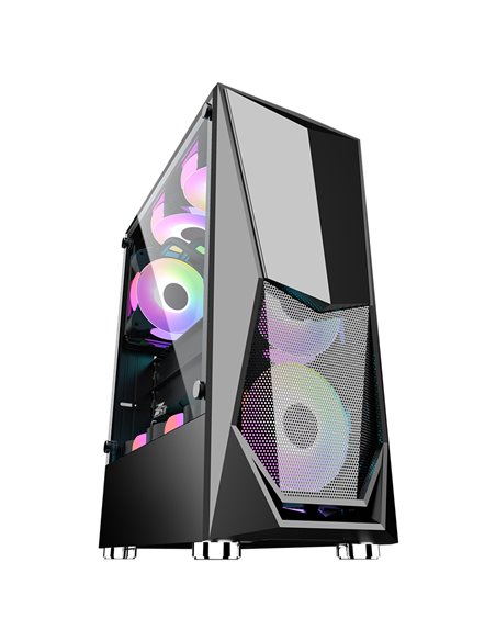 Carcasa 1STPLAYER DK-3 / w/oPSU / Side-Window / 3x120mm / ATX / Black