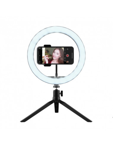 Trust Maku, Ring Light Vlogging kit, Improve your vlogs with this 10 inch ring light, including remote controls, tripod and p...