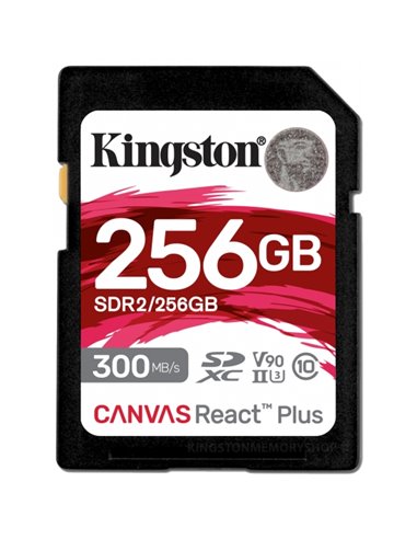 Карта памяти SD 256GB Kingston Canvas React Plus, 300MBps