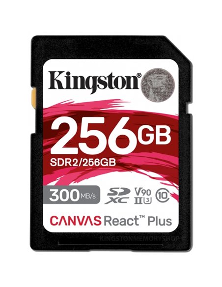 Карта памяти SD 256GB Kingston Canvas React Plus, 300MBps