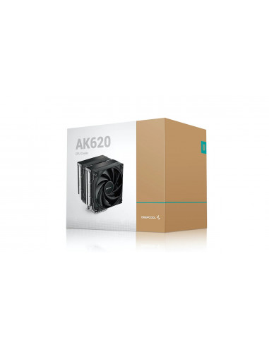DEEPCOOL Cooler ”AK620”, Socket LGA2066/2011/1851/1700/1200/115x & AM5/AM4, Dual-Tower, up to 260W, 2x FDB FK120 fans: 120x12...