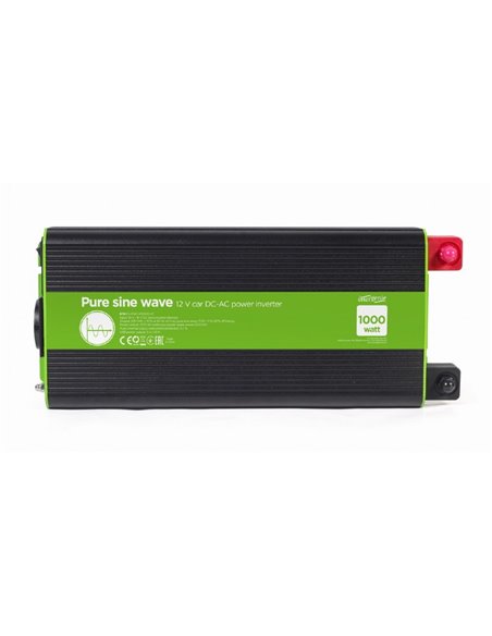EnerGenie EG-PWC-PS1000-01, 12 V Pure sine wave car DC-AC power inverter, 1000 W, with USB port / 5V-2.1A, Input: 10-16 VDC ... EnerGenie EG-PWC-PS1000-01, 12 V Pure sine wave car DC-AC power inverter, 1000 W, with USB port / 5V-2.1A, Input: 10-16 VDC ...