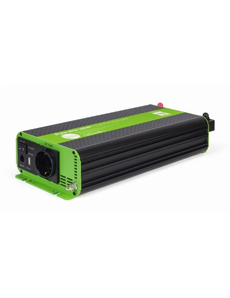 EnerGenie EG-PWC-PS1000-01, 12 V Pure sine wave car DC-AC power inverter, 1000 W, with USB port / 5V-2.1A, Input: 10-16 VDC ... EnerGenie EG-PWC-PS1000-01, 12 V Pure sine wave car DC-AC power inverter, 1000 W, with USB port / 5V-2.1A, Input: 10-16 VDC ...