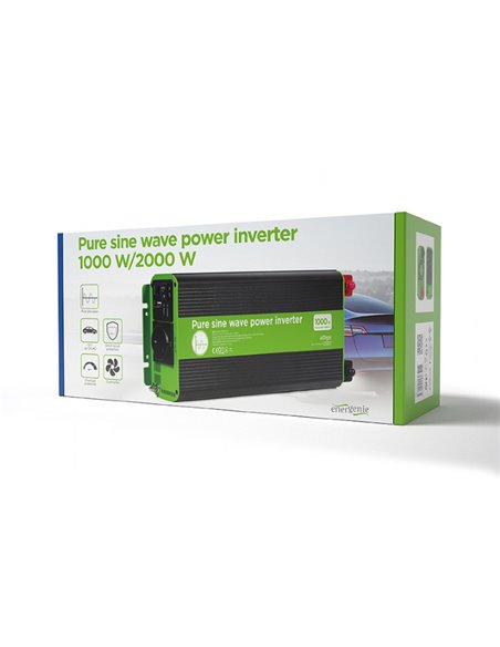 EnerGenie EG-PWC-PS1000-01, 12 V Pure sine wave car DC-AC power inverter, 1000 W, with USB port / 5V-2.1A, Input: 10-16 VDC ... EnerGenie EG-PWC-PS1000-01, 12 V Pure sine wave car DC-AC power inverter, 1000 W, with USB port / 5V-2.1A, Input: 10-16 VDC ...