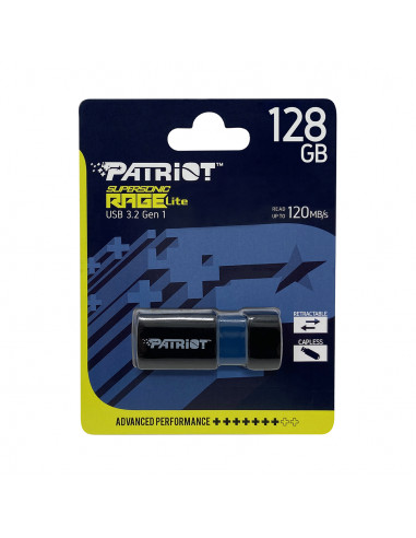 USB Flash Drive Patriot Supersonic Rage Lite / USB3.2 / 128GB / Black