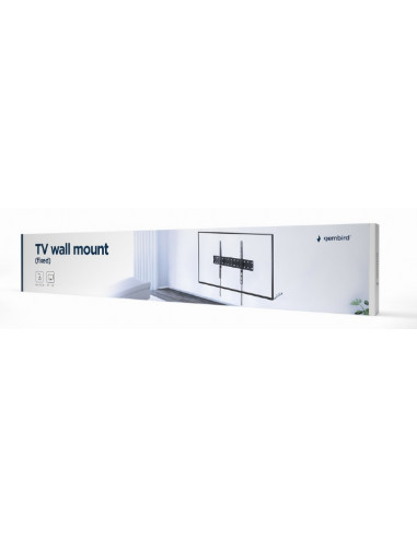 TV-Wall Mount for 37-70”- Gembird ”WM-70F-01”, Fixed, max. 40 kg, Distance TV to Wall: 25 mm, max. VESA 600 x 400, Black